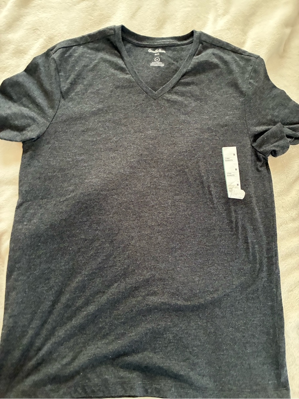 Goodfellow & Co Men’s Dark Gray V-Neck Short Sleeve Tee